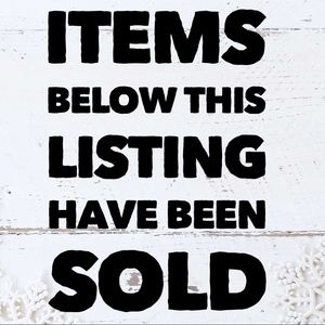Items after this listing sold